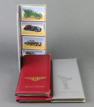 Two albums of Rolls Royce picture cards and 2 albums of Bentley ditto 