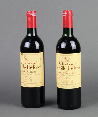 Two bottles of 1985 Chateau Leoville Poyferre Saint-Julien 