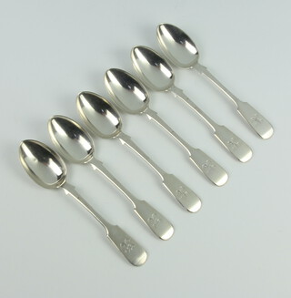 A set of 6 Victorian silver Old English teaspoons Exeter 1867, 132 grams 