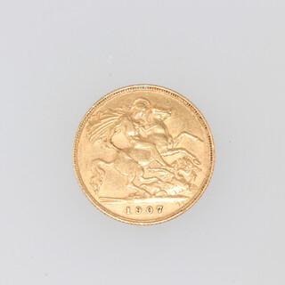 An Edwardian half sovereign 1907