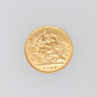 An Edwardian half sovereign 1909