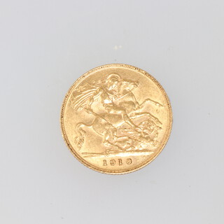 An Edwardian half sovereign 1910