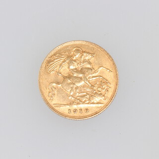 An Edwardian half sovereign 1910