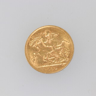 A George V half sovereign 1913