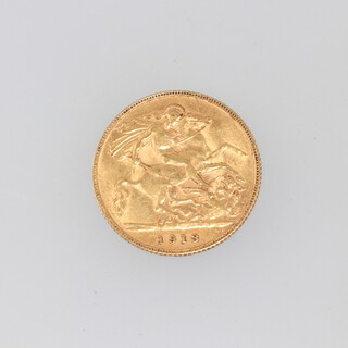 A George V half sovereign 1913