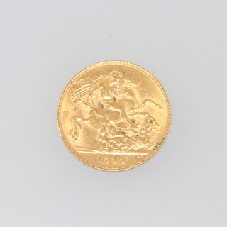 A George V half sovereign 1913