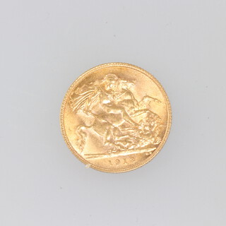 A George V half sovereign 1913