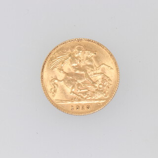 A George V half sovereign 1913