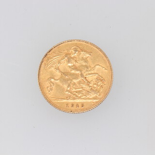 A George V half sovereign 1913