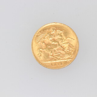 A George V half sovereign 1913