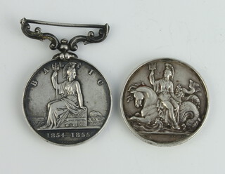 A Naval General Service medal 1848 to Edward Codd.Lieut.R.N., lacking its suspender together with an unnamed Baltic medal 1854 to 1855 