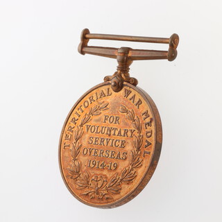 A Territorial Force war medal 1919 2740 077.Sjt.W.J.Little.25/Lond.R. 