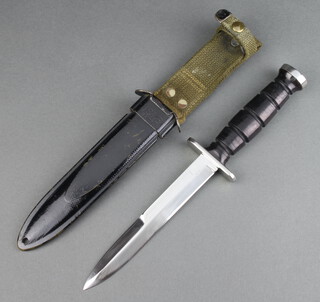 An American M8 style knife with 17cm blade, the scarab marked USM8BMCO  