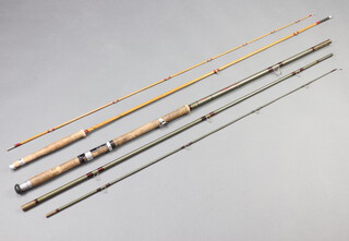 A Hardy 8'9" two piece split cane fly fishing rod - " The Koh-i-Noor", in original Hardy green cloth bag, together with a 3 piece carbon fibre boat rod  