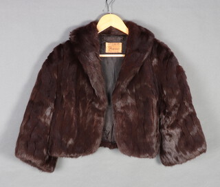 A lady's light fur stole together with a lady's mink 3/4 length jacket 