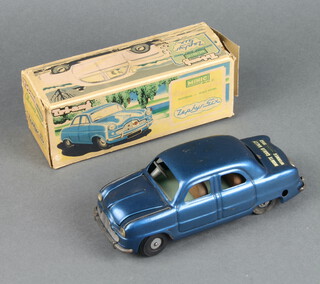 A Triang Minic clockwork blue Ford Zephyr 6 (no key), boxed