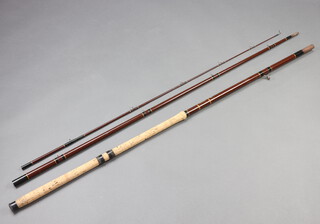 A handbuilt Hardy Bros 13' match fishing rod in blue cloth bag 