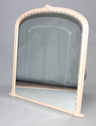A 20th Century Victorian style bevelled plate over mantel mirror contained in a decorative gilt frame 137cm h x 136cm w 