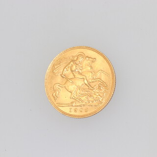 An Edwardian half sovereign 1908