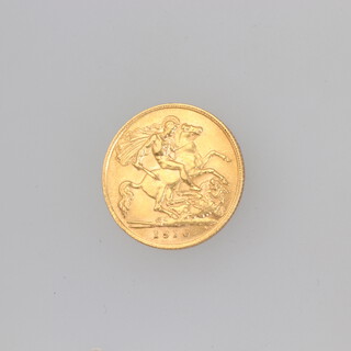 An Edwardian half sovereign 1910