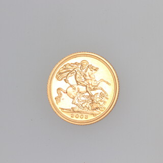 An Elizabeth II half sovereign 2003