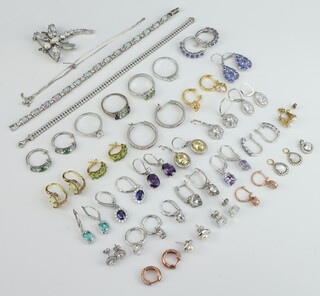 A quantity of silver paste set jewellery, gross weight 148 grams 
