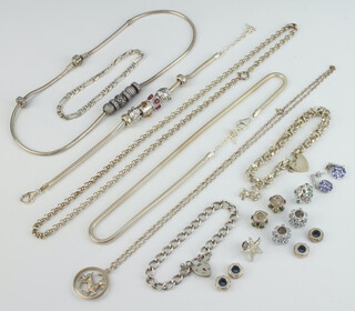 A quantity of Pandora and other jewellery, gross weight 208 grams 