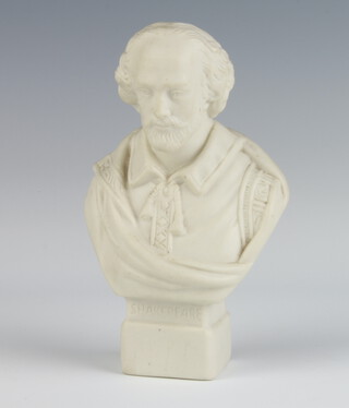 A Parian bust of Shakespeare 13.5cm 