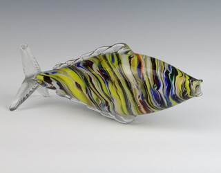 A Mdina style glass fish 32cm 