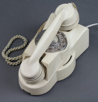 A GEC white Bakelite dial telephone 