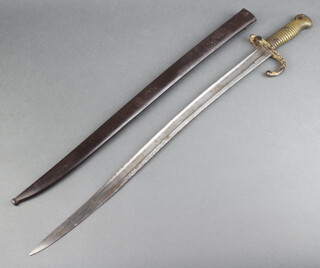 A French chassepot bayonet complete with scabbard dated 1870 
