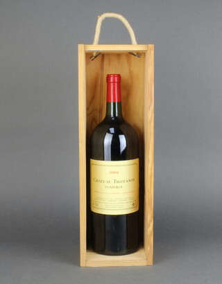 A magnum, 1.5litre bottle of 2004 Chateau Trotanoy Pomerol red wine, boxed 
