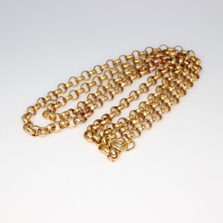 A 9ct yellow gold belcher link chain, 20.9 grams, 72cm 