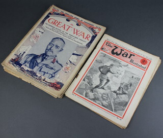 A collection of unbound editions of The Great War and The War Illustrated