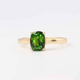 A 9ct yellow gold gem set ring 2.1 grams, size p 1/2