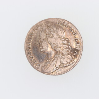 A George II sixpence 1757