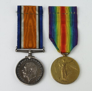 A World War One pair of medals to 183284 SPR.J.Norris S.E. comprising British War medal and Victory medal 