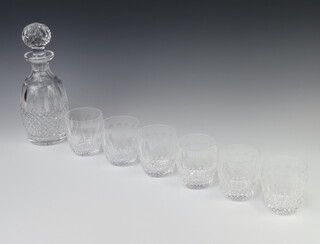 A Waterford Crystal Colleen pattern decanter and stopper together with 6 tumblers