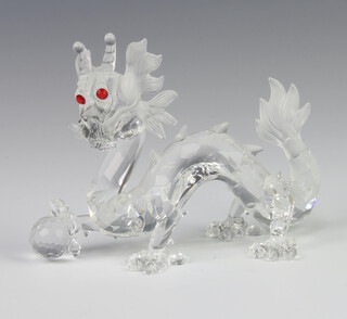 A Swarovski Collectors Society Fabulous Beasts figure of a dragon 10cm boxed