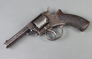 A W Tranter 1868 self cocking 5 shot revolver with 8cm barrel marked Tranter Patent 53146 