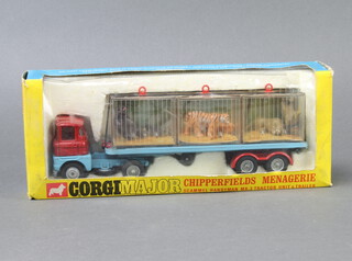 A Corgi Major Chipperfields Menagerie trailer no.1139 boxed, (cellophane is damaged) 