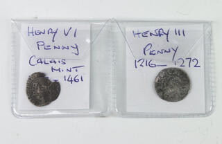 A Henry VI penny and a Henry III penny 