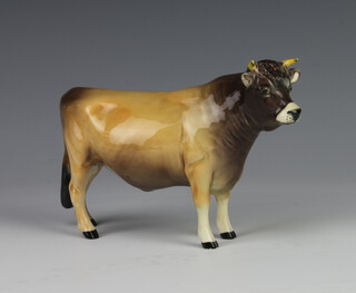 A Beswick Jersey Bull no.1422 modelled by Arthur Greddington 11.9cm, light brown with shading gloss 