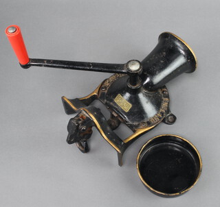 A Spong & Co. no.3 table mounted coffee grinder 23cm h x 17cm w x 10cm d 