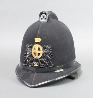 A City of London Special Constables police helmet complete with helmet plate