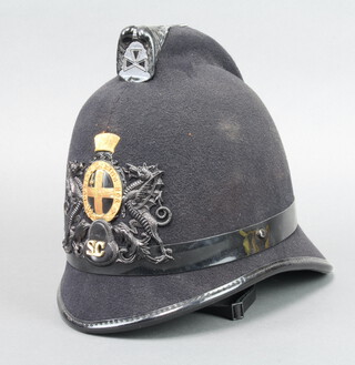 A City of London Special Constabulary Police helmet complete with helmet plate
