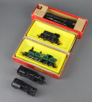 A Triang locomotive Princess Elizabeth R50 boxed, a Hornby tank engine R868 boxed, a ditto Dock Authority diesel R253 boxed together with a Triang tank engine R15 unboxed and a clockwork tank engine (f) 
