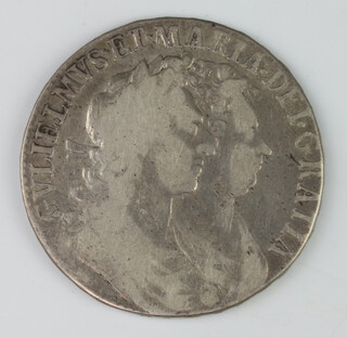 A William and Mary first shield half crown 1689  