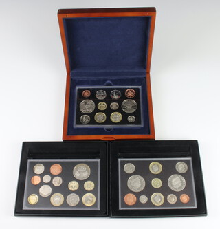 A 2008 United Kingdom cased proof coin set, together with a 2005 and 2010 ditto 