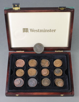 A George III cartwheel twopence 1797, minor cartwheel pennies, half pennies etc 